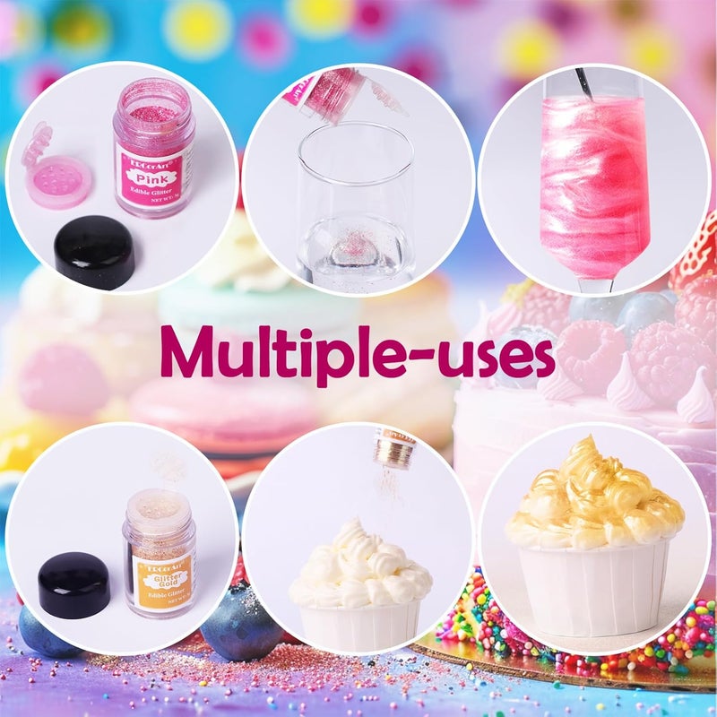 ERCorArt Edible Glitter Set - 6 Colors Luster Dust - Image 3